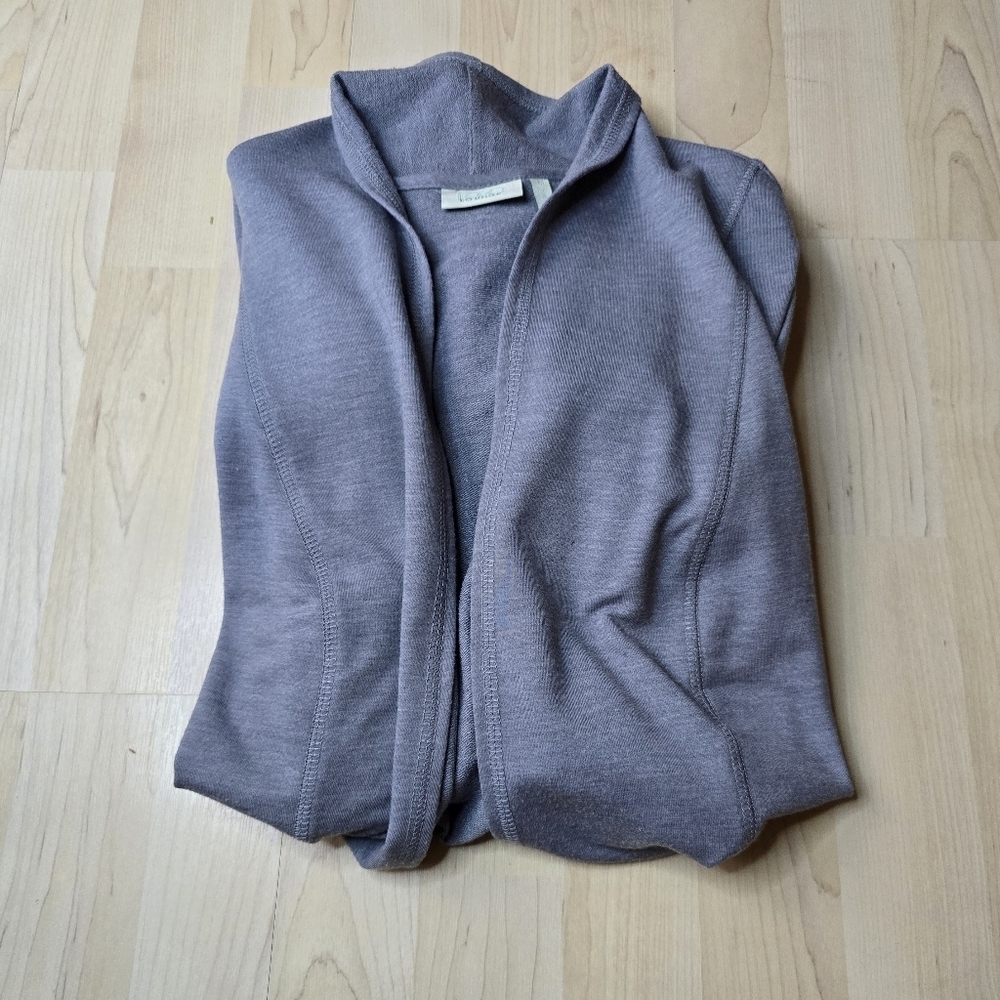 LOGO Lounge Open Front Zipper Pocket Sweatshirt Size Medium